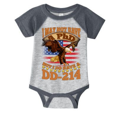 I May Not Have A PhD But I Do Have A DD-214 Infant Baby Jersey Bodysuit