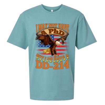 I May Not Have A PhD But I Do Have A DD-214 Sueded Cloud Jersey T-Shirt