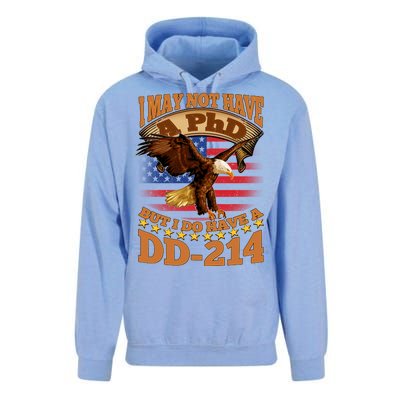 I May Not Have A PhD But I Do Have A DD-214 Unisex Surf Hoodie