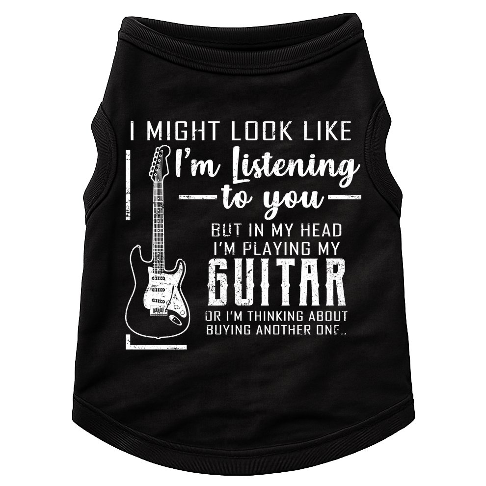 I Might Look Like I'm Listening To You Music Guitar Doggie Tank