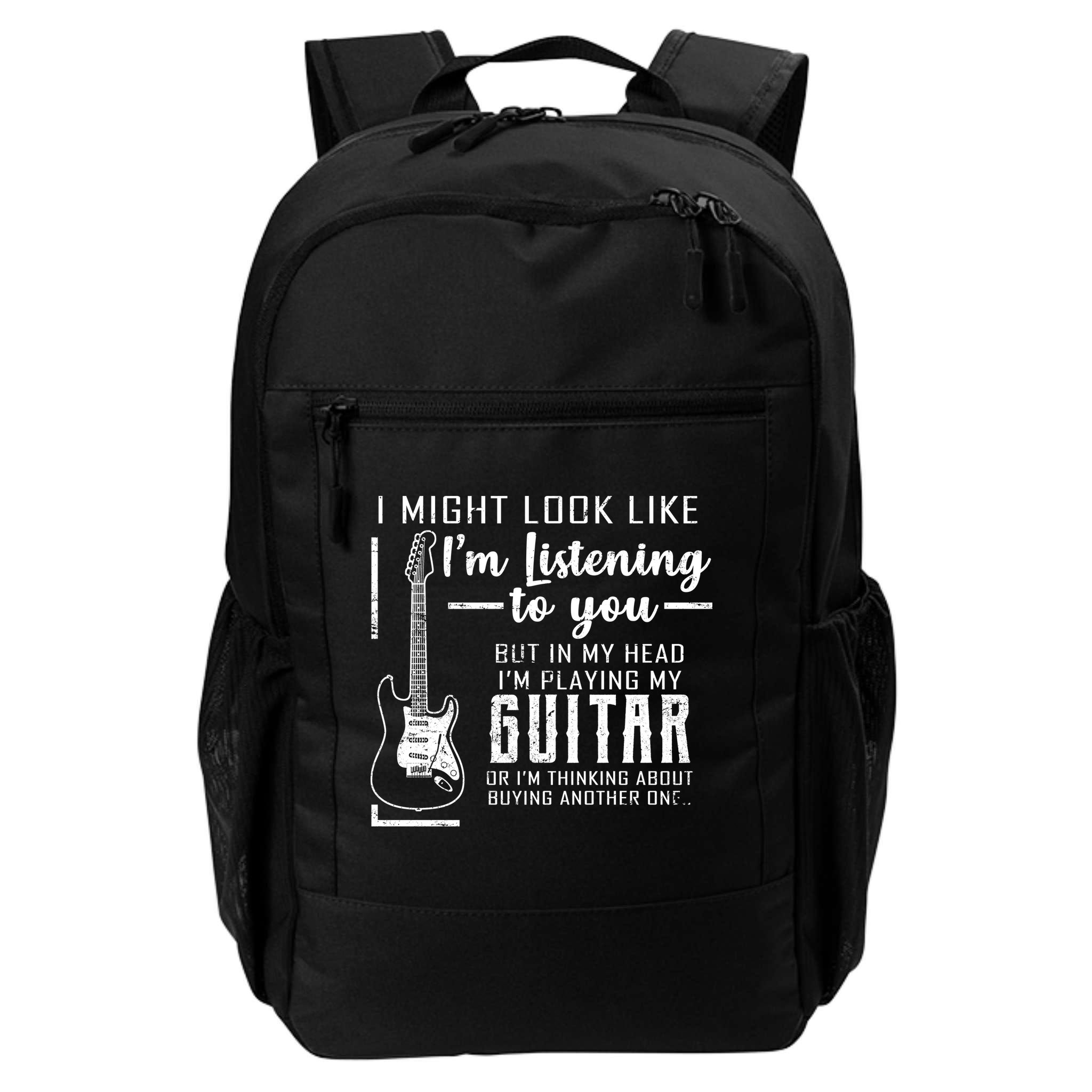 I Might Look Like I'm Listening To You Music Guitar Backpack