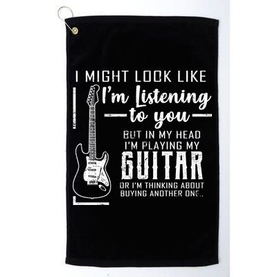 I Might Look Like I'm Listening To You Music Guitar Golf Towel