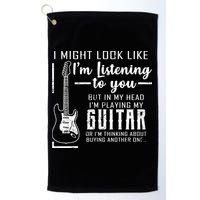 I Might Look Like I'm Listening To You Music Guitar Golf Towel