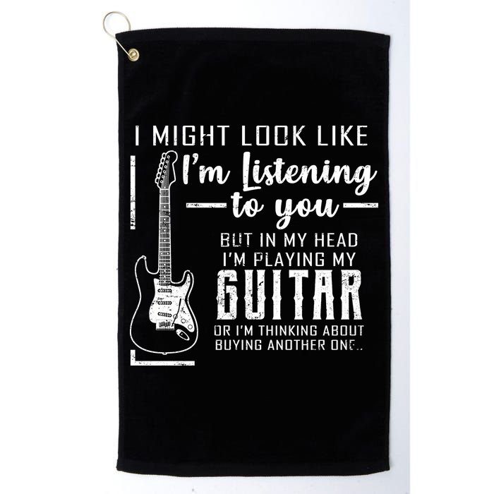 I Might Look Like I'm Listening To You Music Guitar Golf Towel