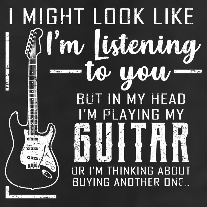 I Might Look Like I'm Listening To You Music Guitar Golf Towel