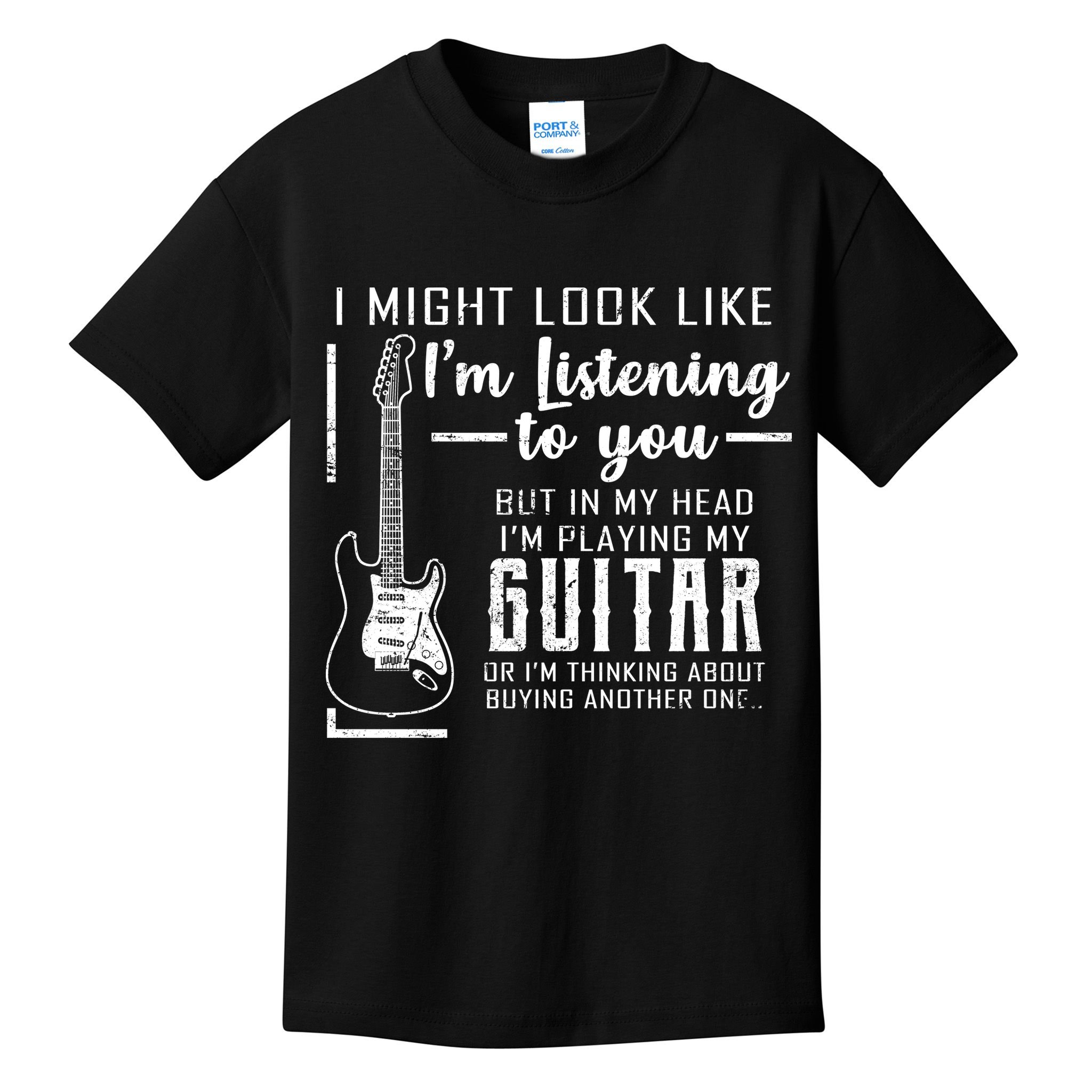 I Might Look Like I'm Listening To You Music Guitar Kids T-Shirt