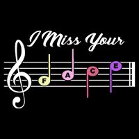 I Miss Your Face Music Notes Backpack