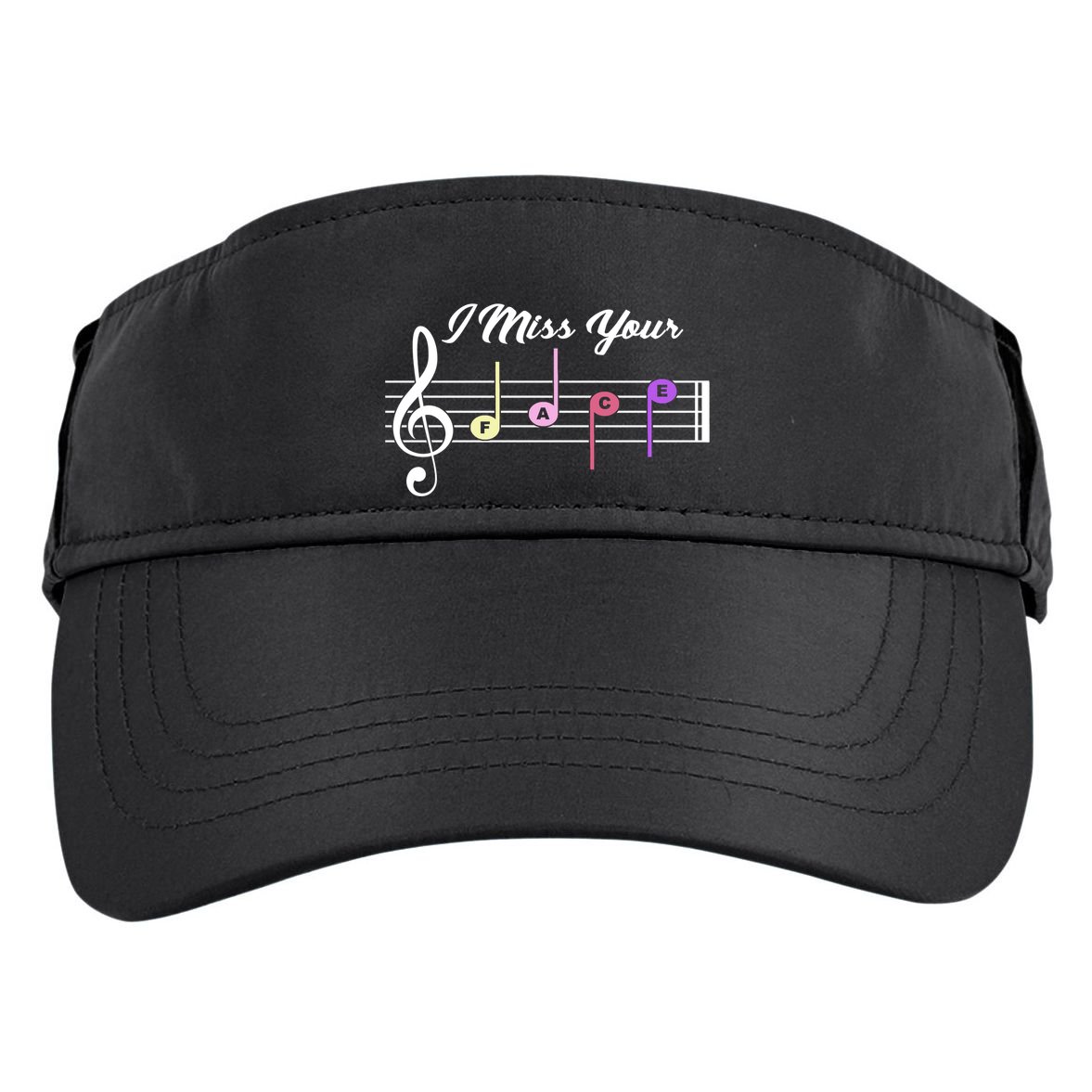 I Miss Your Face Music Notes Adult Drive Performance Visor