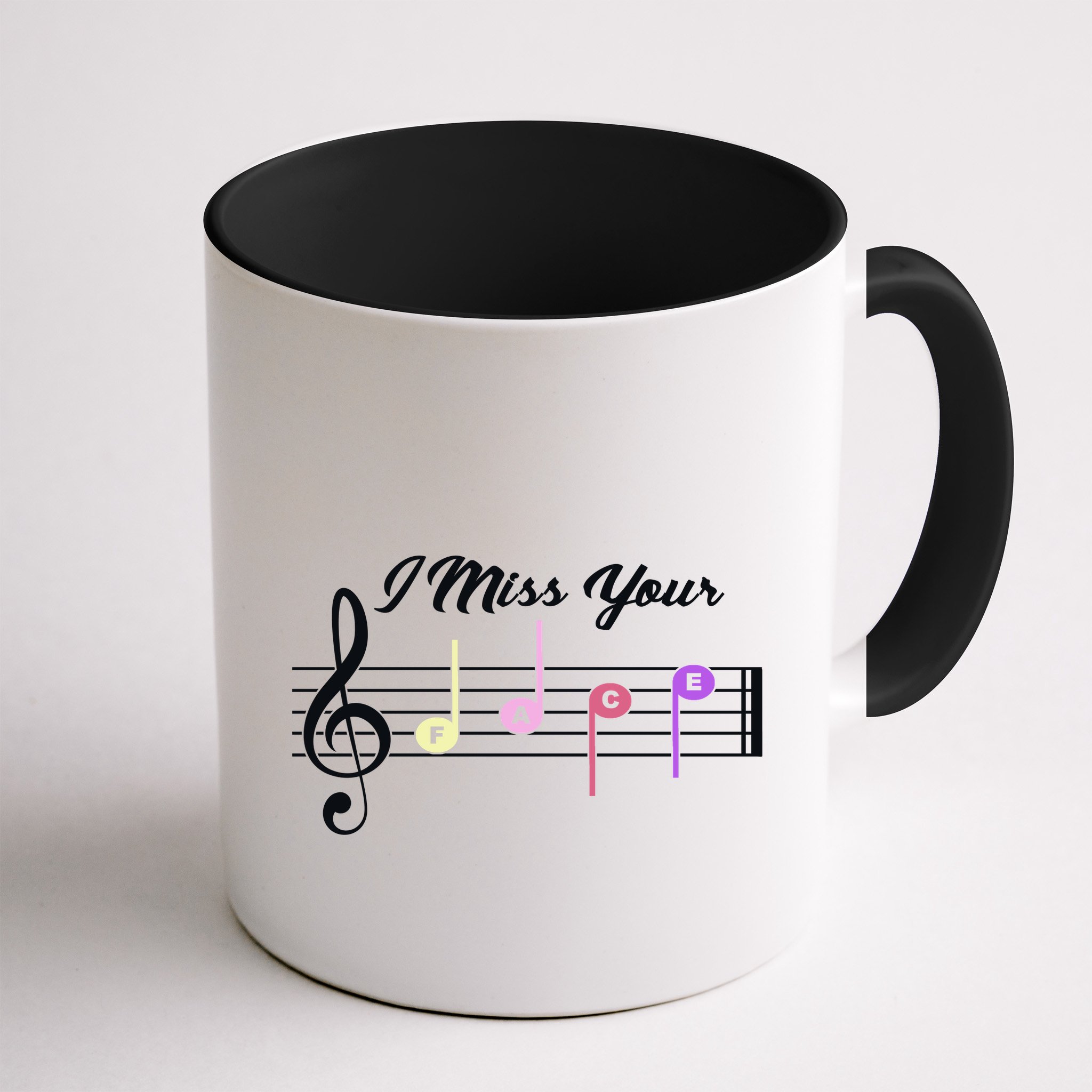 I Miss Your Face Music Notes Mug