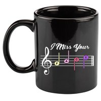 I Miss Your Face Music Notes 11oz C Handle Ceramic Mug