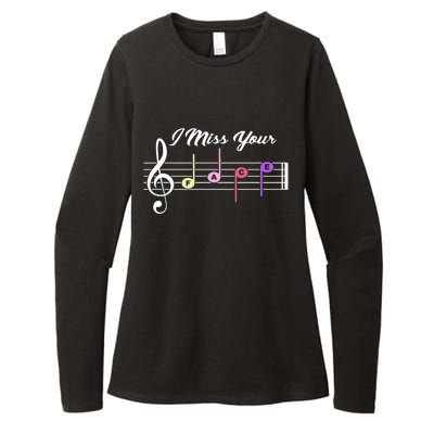 I Miss Your Face Music Notes Womens CVC Long Sleeve Shirt