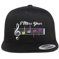 I Miss Your Face Music Notes Flatbill Hat
