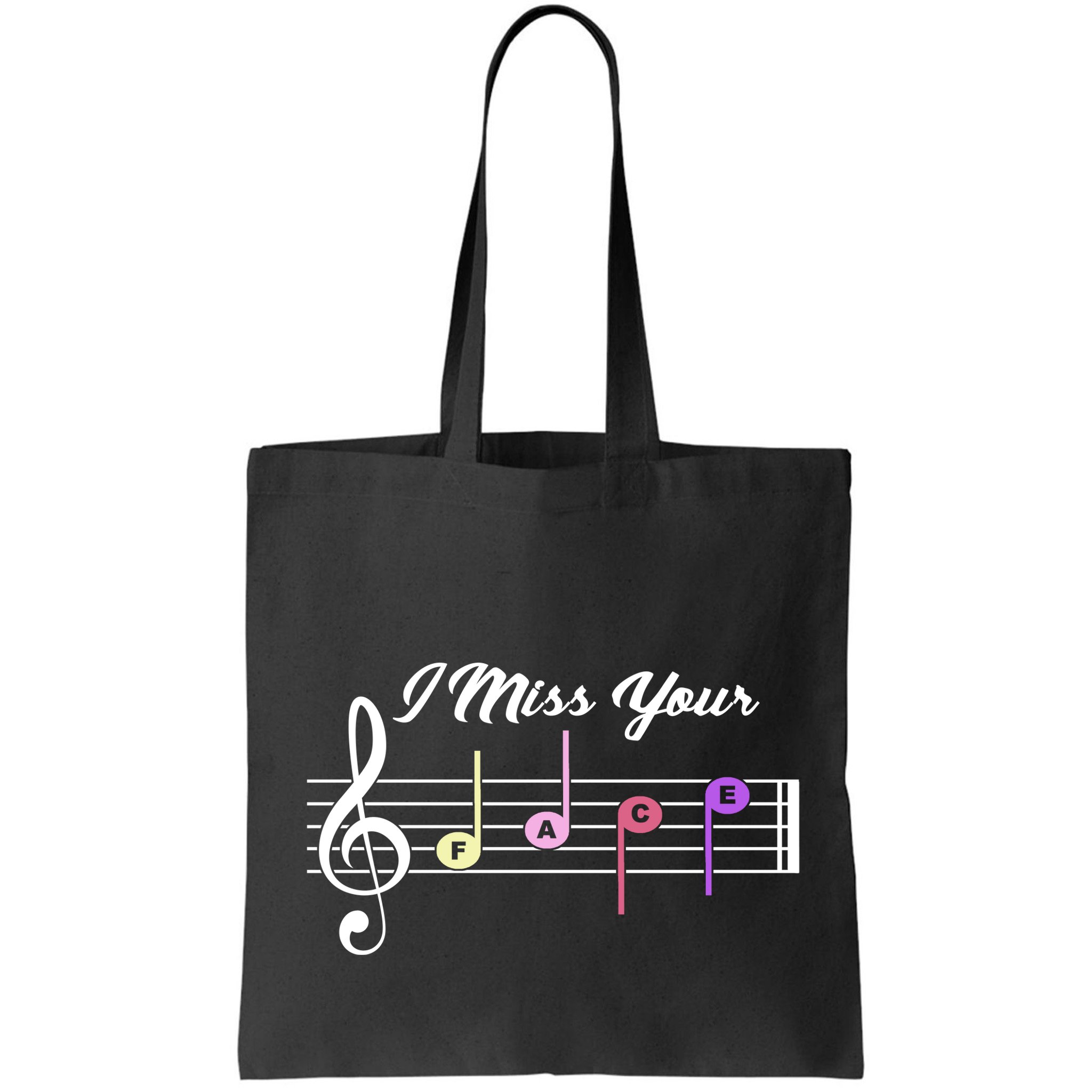 I Miss Your Face Music Notes Bag
