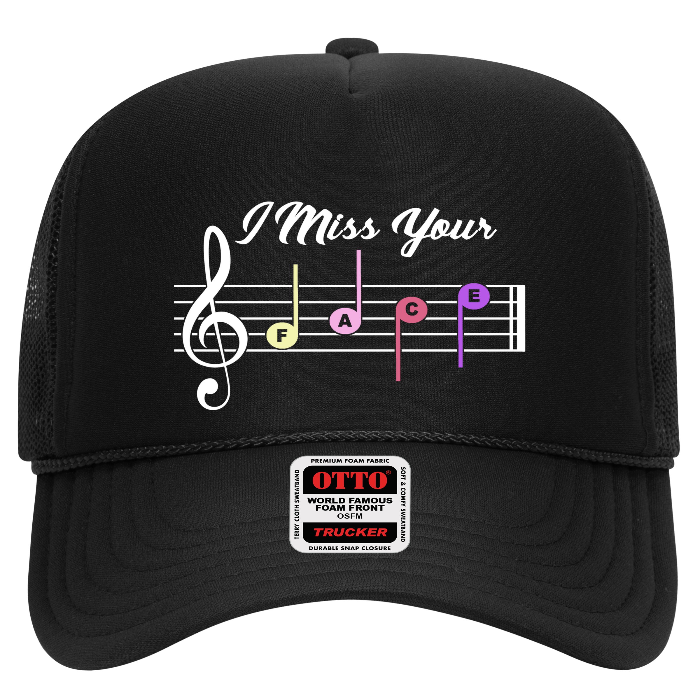 I Miss Your Face Music Notes Hat