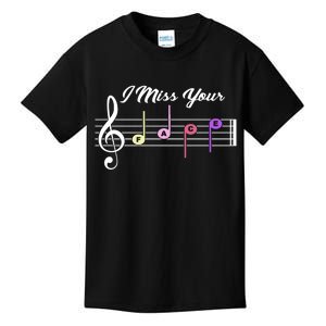 I Miss Your Face Music Notes Kids T-Shirt