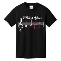 I Miss Your Face Music Notes Kids T-Shirt