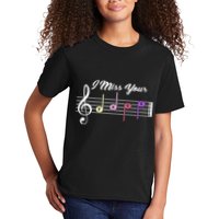 I Miss Your Face Music Notes Kids T-Shirt