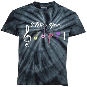 I Miss Your Face Music Notes Kids Tie-Dye T-Shirt