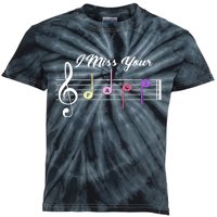 I Miss Your Face Music Notes Kids Tie-Dye T-Shirt