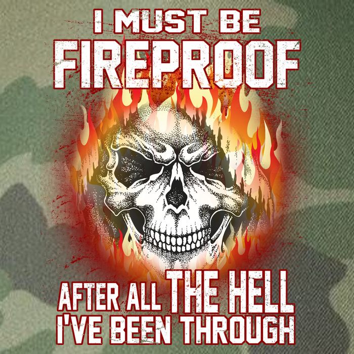 I Must Be Fireproof After All The Hell I've Been Through Legacy Tie Dye Trucker Hat