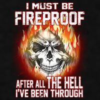 I Must Be Fireproof After All The Hell I've Been Through Ladies PosiCharge Tri-Blend Wicking Tank