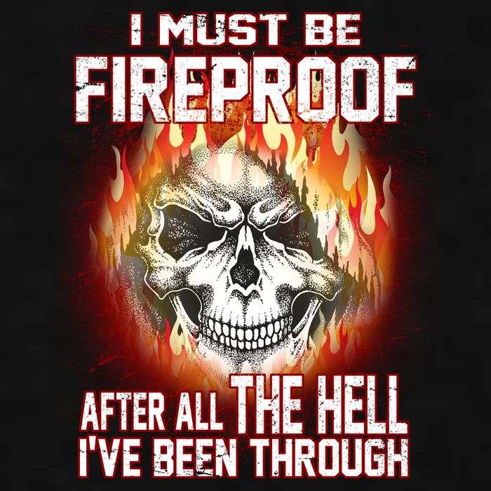 I Must Be Fireproof After All The Hell I've Been Through Ladies PosiCharge Tri-Blend Wicking Tank