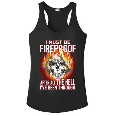 I Must Be Fireproof After All The Hell I've Been Through Ladies PosiCharge Competitor Racerback Tank