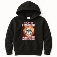 I Must Be Fireproof After All The Hell I've Been Through Kids Hoodie