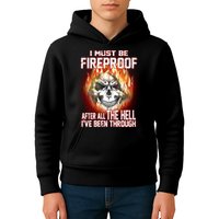 I Must Be Fireproof After All The Hell I've Been Through Kids Hoodie
