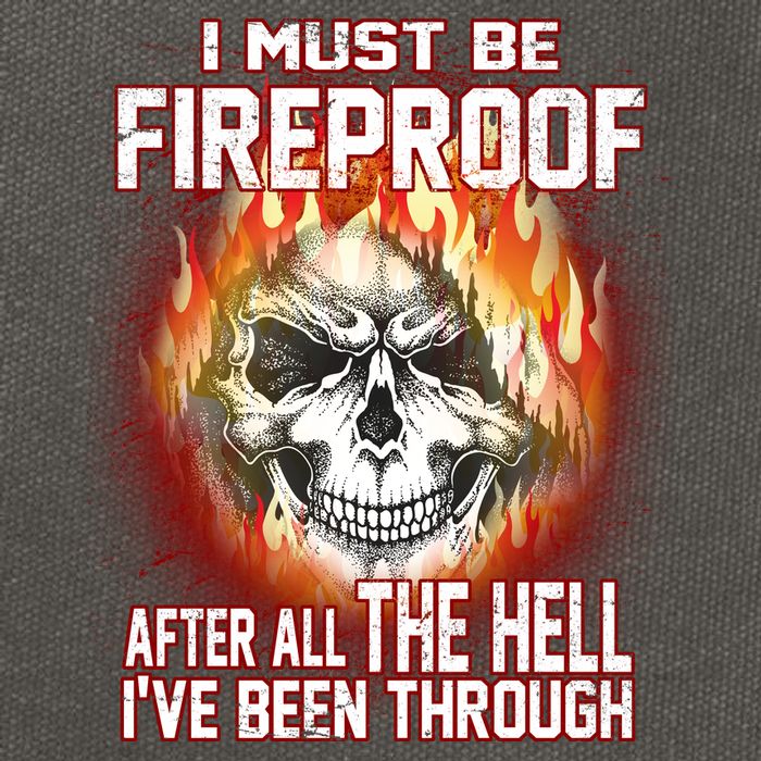 I Must Be Fireproof After All The Hell I've Been Through Cotton Canvas Backpack