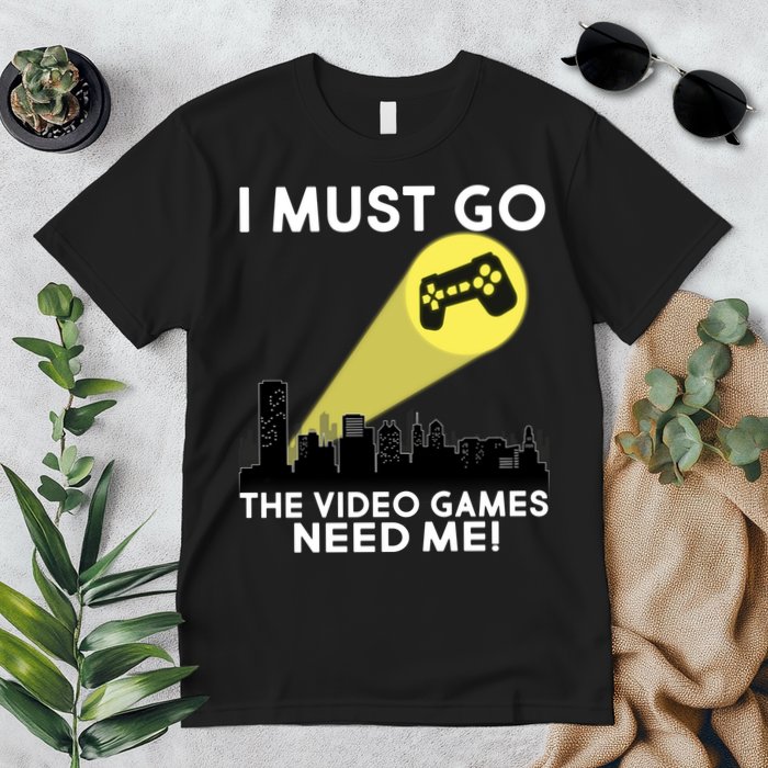 I Must Go The Video Game Needs Me Premium T-Shirt