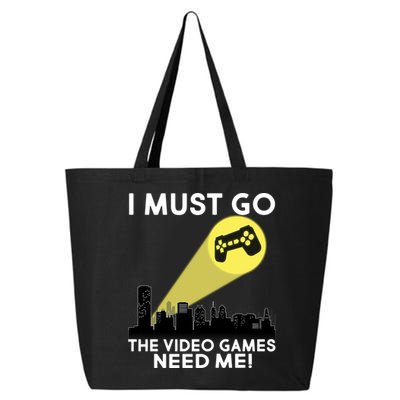 I Must Go The Video Game Needs Me 25L Jumbo Tote