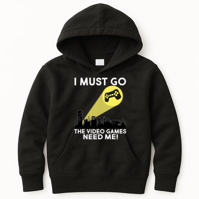 I Must Go The Video Game Needs Me Kids Hoodie