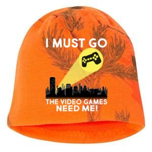 I Must Go The Video Game Needs Me Kati - Camo Knit Beanie