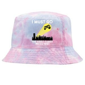 I Must Go The Video Game Needs Me Tie-Dyed Bucket Hat