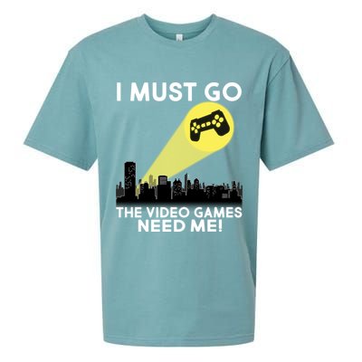 I Must Go The Video Game Needs Me Sueded Cloud Jersey T-Shirt