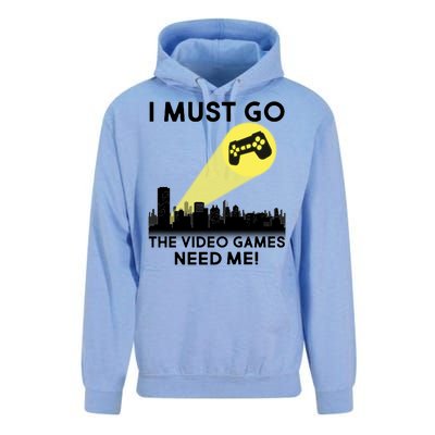 I Must Go The Video Game Needs Me Unisex Surf Hoodie