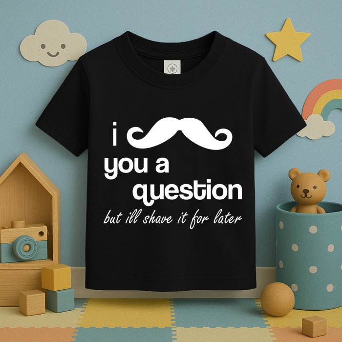 I Mustache You A Question But Ill Shave It For Later Toddler T-Shirt