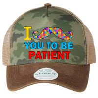 I Mustache You To Be Patient Autism Legacy Tie Dye Trucker Hat