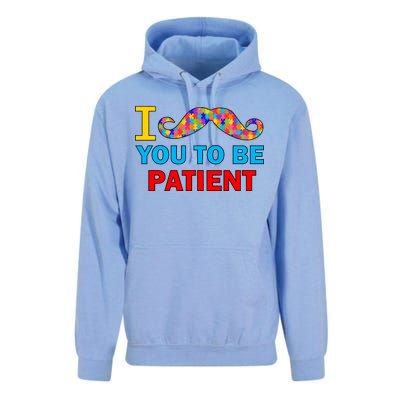 I Mustache You To Be Patient Autism Unisex Surf Hoodie