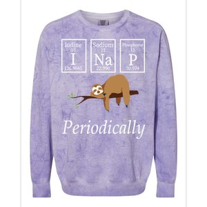 I Nap Periodically Lazy Sloths Lovers Colorblast Crewneck Sweatshirt