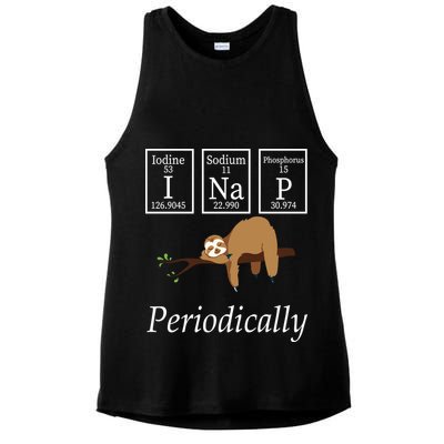 I Nap Periodically Lazy Sloths Lovers Ladies PosiCharge Tri-Blend Wicking Tank