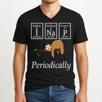 I Nap Periodically Lazy Sloths Lovers V-Neck T-Shirt