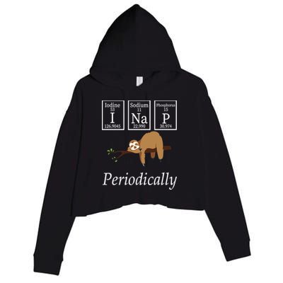 I Nap Periodically Lazy Sloths Lovers Crop Fleece Hoodie