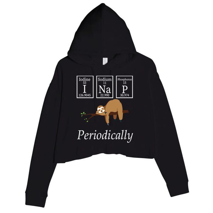 I Nap Periodically Lazy Sloths Lovers Crop Fleece Hoodie
