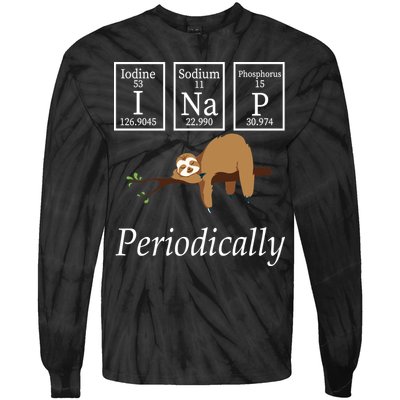 I Nap Periodically Lazy Sloths Lovers Tie-Dye Long Sleeve Shirt