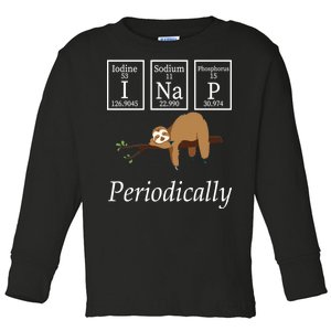 I Nap Periodically Lazy Sloths Lovers Toddler Long Sleeve Shirt