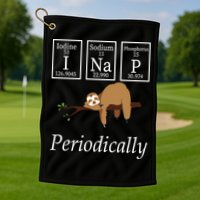 I Nap Periodically Lazy Sloths Lovers Golf Towel