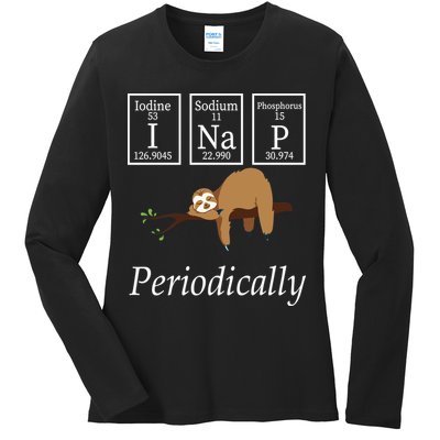 I Nap Periodically Lazy Sloths Lovers Ladies Long Sleeve Shirt