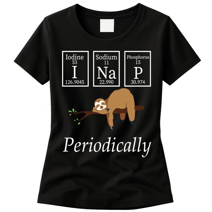I Nap Periodically Lazy Sloths Lovers Womens T-Shirt